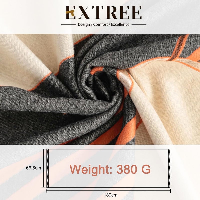 EXTREE Scarfs for Women Pashmina Silky Shawl Wrap for Evening Dressing Blanket Open Front Poncho Cape - Image 4